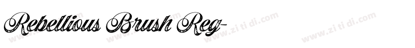 Rebellious Brush Reg字体转换